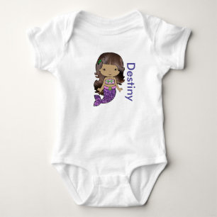 Personalisiertes Mermaid Baby One Piece Tshirt