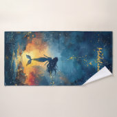 Personalisiertes Mermaid Badetuch Handtuch nach Ma Badehandtuch (Badehandtuch)