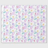 Personalisiertes Mermaid-Muster Geschenkpapier (Flach)