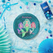 Personalisiertes Mermaid Pappteller (Party)