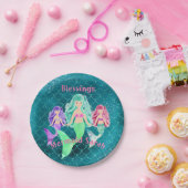 Personalisiertes Mermaid Pappteller (Party)