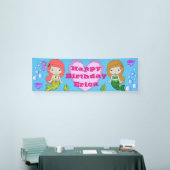 Personalisiertes Mermaid Themed Happy Birthday Ban Banner (Messeveranstaltung)