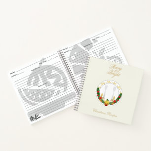 Personalisiertes Merry & Bright Weihnachts Rezept  Notizblock