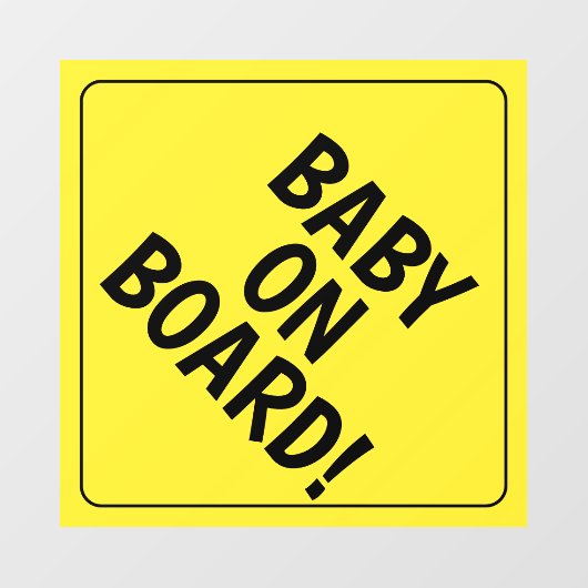 Personalisiertes Message Baby an Bord Auto Decal Fensteraufkleber (Blatt)