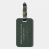 Personalisiertes Metall-Look-Script Gepäckanhänger (Rückseite vertikal)
