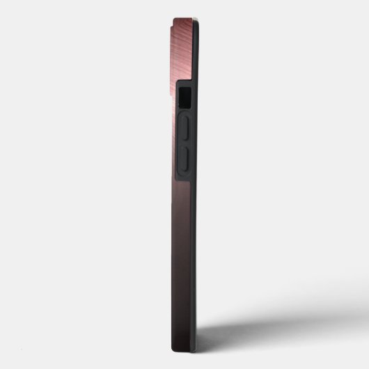 Personalisiertes Metall Titan Bronze Radial Textur Case-Mate iPhone Hülle (Rückseite / Links)