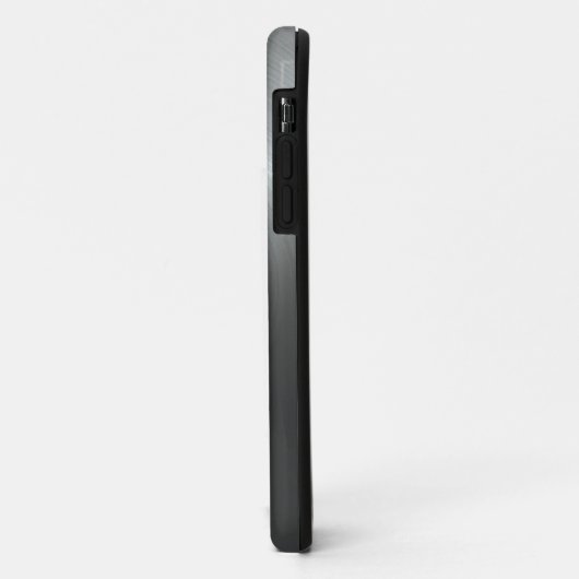 Personalisiertes Metall Titan Silber Radial Textur Case-Mate iPhone Hülle (Hinten/Links)