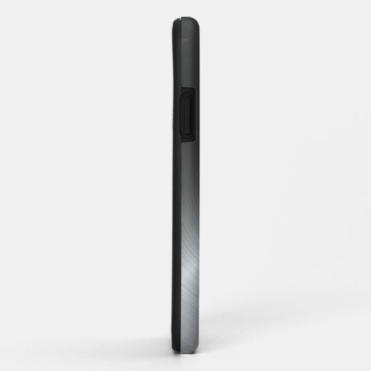 Personalisiertes Metall Titan Silber Radial Textur Case-Mate iPhone Hülle (Hinten/Rechts)