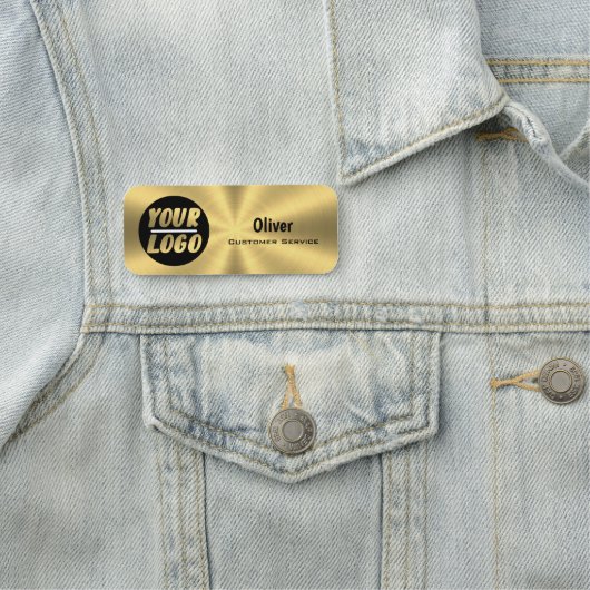 Personalisiertes Metallgold Namensschild (Beispiel)