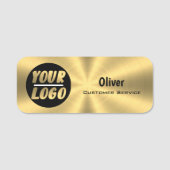 Personalisiertes Metallgold Namensschild (Vorderseite)