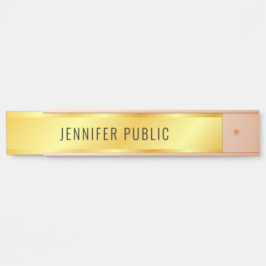 Personalisiertes Metallic Look Imitate Gold Door S Türschild (Vorderseite )