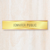 Personalisiertes Metallic Look Imitate Gold Door S Türschild (Vorderseite )