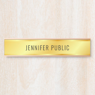 Personalisiertes Metallic Look Imitate Gold-Türze Türschild