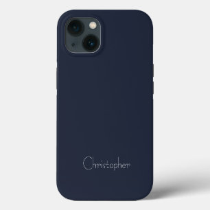 Personalisiertes metallisches blaues Titan-Radial- iPhone 13 Hülle