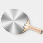 Personalisiertes metallisches glänzendes silberfar tischtennis schläger (Seitenansicht)