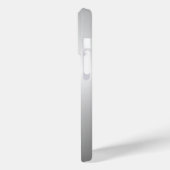 Personalisiertes Metallisches Silver Monogramm Case-Mate iPhone Hülle (Rückseite / Links)