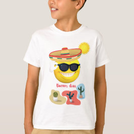 Personalisiertes mexikanisches Emoji in Sombrero m T-Shirt