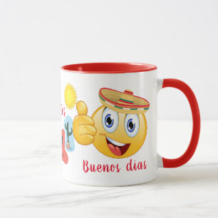 Personalisiertes mexikanisches Emoji in Sombrero m Tasse