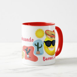 Personalisiertes mexikanisches Emoji in Sombrero m Tasse