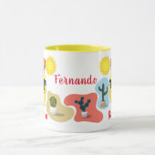 Personalisiertes mexikanisches Emoji in Sombrero m Tasse (Zentrum)