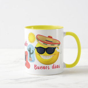 Personalisiertes mexikanisches Emoji in Sombrero m Tasse