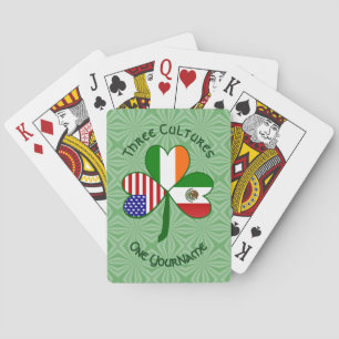 Personalisiertes mexikanisches Irland USA Kleeblat Spielkarten
