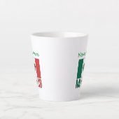 Personalisiertes Mexiko-Flagge-Name-Design Milchtasse (Vorderseite)