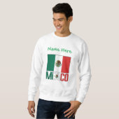 Personalisiertes Mexiko-Flaggen-Design Herren Sweatshirt (Vorne ganz)