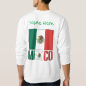 Personalisiertes Mexiko-Flaggen-Design Herren Sweatshirt (Rückseite)