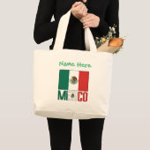 Personalisiertes Mexiko-Flaggen-Design Jumbo Stoffbeutel (Vorderseite (Produkt))