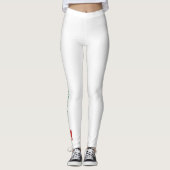 Personalisiertes Mexiko-Flaggen-Name-Design Leggings (Vorderseite)