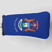 Personalisiertes Michigan-Staatsflagge auf Golf Headcover (Vorderseite)