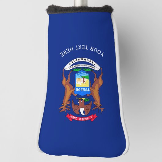 Personalisiertes Michigan-Staatsflagge auf Golf Headcover (Rotieren 90)
