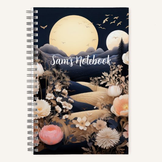 Personalisiertes Midnight Boho-Gartengeschenk Notizblock (Vorderseite)