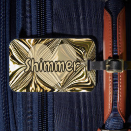 Personalisiertes Midnight Gold Marmor Geometrische Gepäckanhänger