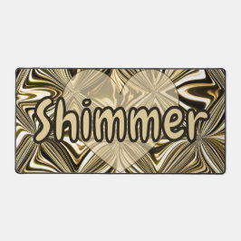 Personalisiertes Midnight Gold Marmor geometrische Schreibtischunterlage