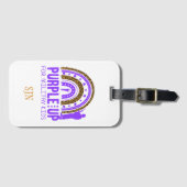 Personalisiertes militärisches Kind - Lila bis mil Gepäckanhänger (Vorderseite (Horizontal))