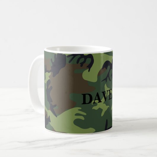 Personalisiertes militärisches Muster Kaffeetasse (Vorderseite Links)