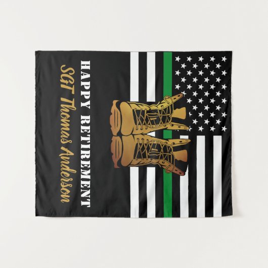 Personalisiertes militärisches Ruhestand in dünner Wandteppich (Vorderseite (Horizontal))