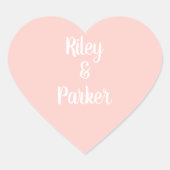 Personalisiertes Millenniums-Rosa Herz-Aufkleber (Vorderseite)