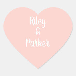 Personalisiertes Millenniums-Rosa Herz-Aufkleber