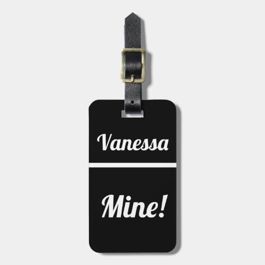 Personalisiertes Mine | Funny Luggage Tag Gepäckanhänger (Vorderseite vertikal)