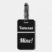 Personalisiertes Mine | Funny Luggage Tag Gepäckanhänger (Rückseite vertikal)
