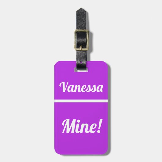 Personalisiertes Mine | Funny Luggage Tag Gepäckanhänger (Vorderseite vertikal)