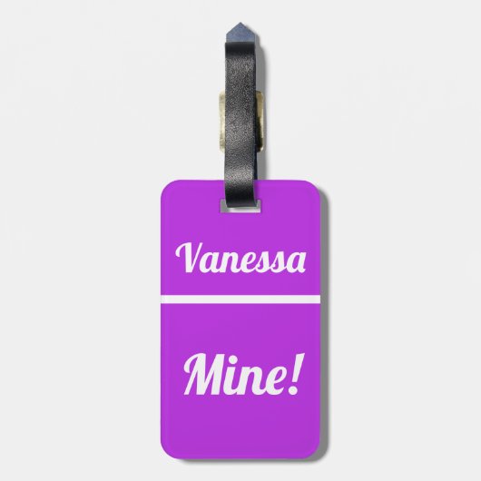 Personalisiertes Mine | Funny Luggage Tag Gepäckanhänger (Rückseite vertikal)