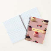 Personalisiertes Mini Cheesecake Dessert Muster Notizblock (Innenseite)