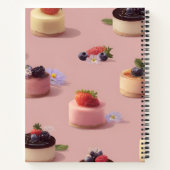 Personalisiertes Mini Cheesecake Dessert Muster Notizblock (Rückseite)