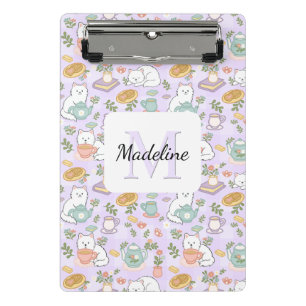 Personalisiertes Mini-Clip-Board 'Tea & Bookish Ca Mini Klemmbrett