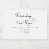 personalisiertes Mini-Prosecco-Label "Bereit zum P Schaumweinetikett (Einzelnes Label)