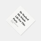 Personalisiertes Minimal-Party für den weißen Sonn Serviette (Ecke)